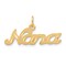 10K Yellow Gold Nana Charm Grandma Jewelry FindingKing 15 X 29mm